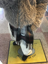 No.1547 wool check muffler (4color)