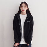 ヌーヴェルヴァーグフーディージップアップ (BLACK)