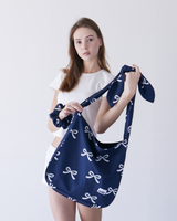 Big Ribbon Tie Big Bag (Navy)
