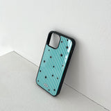 stripe star glossy glass bumper case (mint)