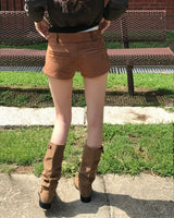 nova suede stud low short PT