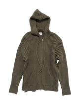 Edith lip knit hood zip-up