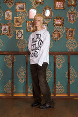 フレームロゴロングスリーブTシャツ / ホワイト