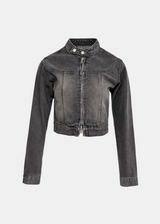 Hepto Washed Denim Zip-up Jacket