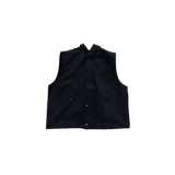 button hooded vest