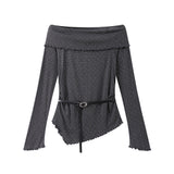 Savia Dot Frill Slim Top Set