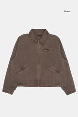 Scaddan pigment zip-up work jacket