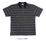 No.1231 stripe collar half T (4color)