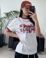 ホリデーリンガーショートスリーブTシャツ