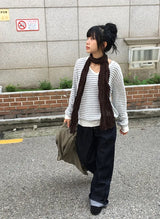 ルツェルン ノンフェード ボタン ワイド デニム パンツ