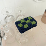 GREEN TEA CHECKERBOARD WALLET