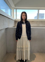 マナコ フラワー フード ジップアップ