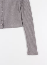 RIB U-NECK CARDIGAN