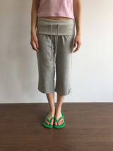 Over-banded Capri Pants (3color)