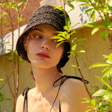 KNIT BUCKET HAT BLACK