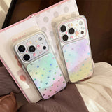 [1+1BOGO] Colorful Polka Dot Gold Accent Full Cover iPhone Case (iPhone 14–17 Series)