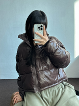 ライティングクロッピードショートパディング ❤🖤💚🤎💛🧡8カラー
