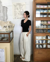 [MADE] Dot, Pintack Wide Pants
