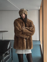 Regina cut half fur coat