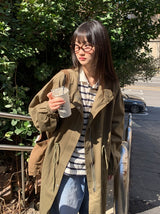 カルディスボーダー襟付き半袖Tシャツ