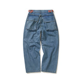 Ragged denim pants / Light blue