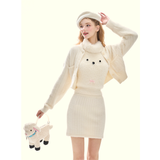 [GirlyFancyClub]3Dドッグフェイスミンクファーニットタンクトップ