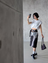 Pad string pintuck oversized fit sleeveless