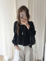 Piano puff blouse