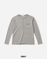Pochi Slub Henely Neck Long Sleeve T