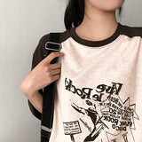 ラグオーバーサイズフィットカラーラグランショートスリーブTシャツ