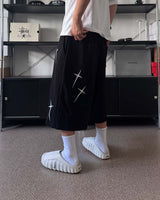 AO クロスエンブロイダリーバミューダスウェットパンツ