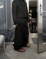 No.1582 wool 70 セットダートワイドスラックス (3color)