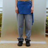 Jacquard Wrap Skirt (BLUE)