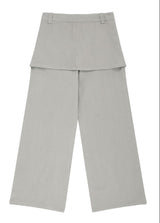 C LAYERED COTTON PANTS_GREY