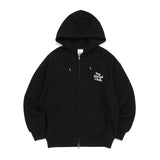 ウェイビーロゴフードジップアップ（ブラック）