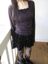 wool v neck sleeve t