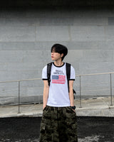 Loue American Flag Ringer Muscle Tee
