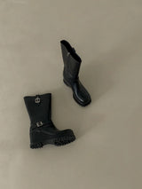 MARTIN FLATFORM BUCKLE BOOTS