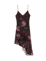 CHAMPAGNE FLORAL UNBALANCE DRESS