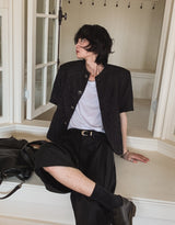 Avek tweed short sleeves jacket