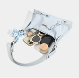 Star Print Ribbon Shirred Shoulder Bag - 2026 New Star Print Point Bag