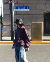 リトルフード付きチェックウィンドブレーカー
