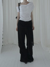 Warr Pintuck Wrap Bootcut Pants