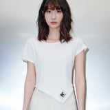 T11.00 アンバランス半袖Tシャツ