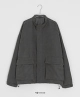 [unisex] カンボフウォッシュ加工オーバーボンバージャケット