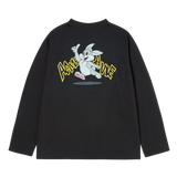 25SS カートゥーンチンチラロングスリーブTシャツ ブラック