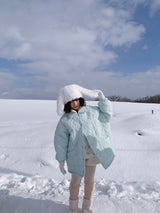 white bunny fur hat