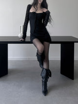 black square mini one-piece