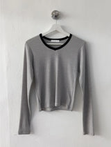 Old Stripe V-Neck Long Sleeve T-Shirt