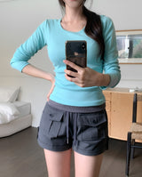 Oko Pocket Banding Roll-up Shorts
